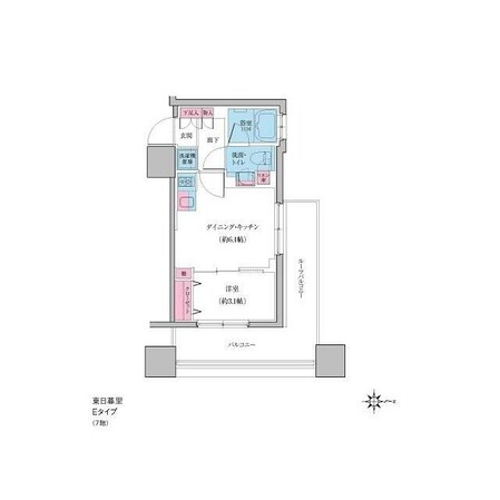 日暮里駅 徒歩6分 7階の物件間取画像